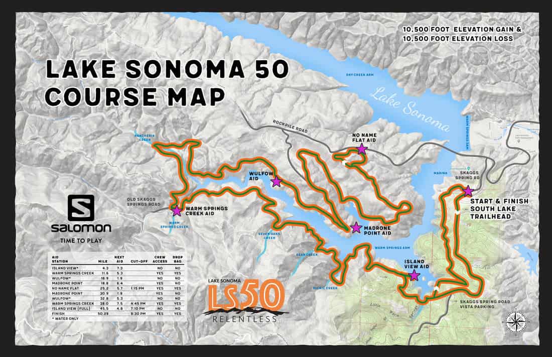 2021 Lake Sonoma 50 Mile Preview Treeline Journal   Lake Sonoma 50 Map Orig 